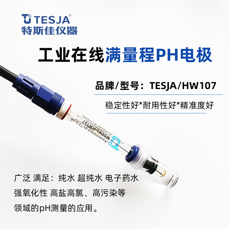特斯佳HW107满量程PH探头传感器电极